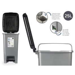 Arte Regal Papelera de Plástico 25L con Pedal para Reciclaje, Negro, 37x47x26 cm (8 Unidades) Arte Regal Papelera de Plástico 25L con Pedal para Reciclaje, Negro, 37x47x26 cm (8 Unidades)