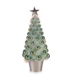 Figura Decorativa Árbol de Navidad Verde Polipropileno PET 16 x 37,5 x 16 cm (12 Unidades)