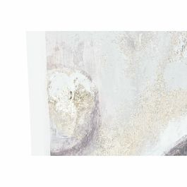 DKD Home Decor Cuadro Oriental Buda Beige Dorado Lienzo Pino Pintado a Mano 120x120 cm Set de 2