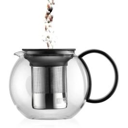 Bodum Assam Cafetera de Pistón con Tapa de Plástico y Filtro de Acero Inoxidable, 1.0 L