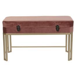 Descalzadora Glam DKD Home Decor Rosa Dorado 40 x 47 x 80 cm Set de 2 Descalzadora Glam DKD Home Decor Rosa Dorado 40 x 47 x 80 cm Set de 2