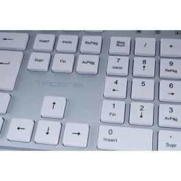Teclado y Ratón Tacens 6ZENITHWES Blanco Qwerty Español (3 Unidades)