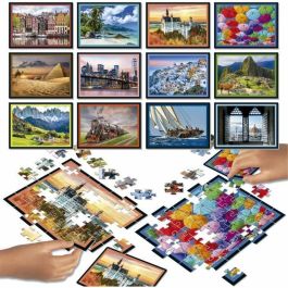 Educa EDU1748018681478 Puzzle Battle Travel 12 Puzzles 42 Piezas Temática Viajes y Mapas