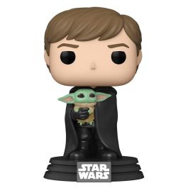 Funko Pop Star Wars The Mandalorian Luke Con Child - Figura de Vinilo de 9cm con Caja Original