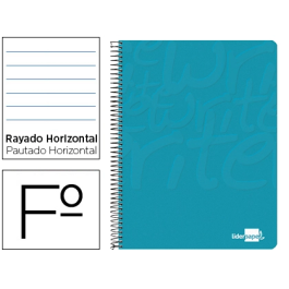 Liderpapel Cuaderno espiral Folio tapa blanda 80 hojas 60gr horizontal margen color turquesa Precio: 15.49999957. SKU: B17A583SP4