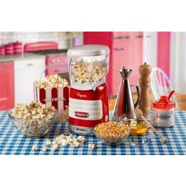 Ariete 2956 Máquina de Palomitas Party Time Popper Roja, Diseño Retro Años 50, Aperitivo Natural sin Grasas