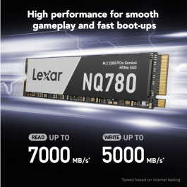 Lexar NQ780 LNQ780X001T-RNNNG SSD Interno 1TB PCIe Gen 4x4, NVMe, 7000/6000MB/s Lectura/Escritura para Ordenador y Portátil Precio: 68.94999991. SKU: B1ET3NW9YV