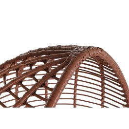 DKD Home Decor Sillón de Terraza y Jardín de Ratán Sintético Terracota Blanco 65x151x90 cm con Cojines