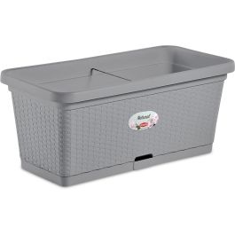 Stefanplast STE8003507753662 Jardinera Natural 66 L - 80x40x34h cm - Gris Piedra