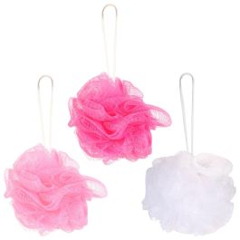 Cosmetic Club Juego 3 Esponjas Flor Ducha Cosmetic Club Gris Rosa Blanco Negro Fucsia