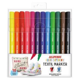 Alpino Rotulador textil Marker para decorar telas, estuche de 10 unidades de colores surtidos, permanente hasta 60º Precio: 7.49999987. SKU: B1E6KFLJTP