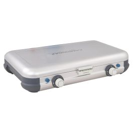 CAMPINGAZ Parrilla Portátil Grill & Go Caravan, Cocina de Camping 2 Zonas, 4000 W, Negro/Gris/Plata, 5.4 kg, con Funda