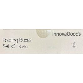 Set de 3 Cajas Organizadoras Plegables y Apilables Boxtor InnovaGoods Set de 3 Cajas Organizadoras Plegables y Apilables Boxtor InnovaGoods
