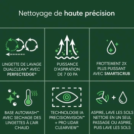Irobot Roomba 505 Combo + AutoWash Robot Aspirador con Base Multifunción - Lava y Seca Toallitas con Aire Tibio - PrecisionVision IA