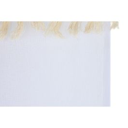 DKD Home Decor Cortina Cottage de Poliéster, Colección Nature23, Color Natural, con Anillas para Barra, 260 cm Alto x 140 cm Ancho