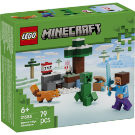 LEGO 21583 Minecraft La Aventura de Steve en la Taiga - Set de Construcción 79 Piezas con Figura de Steve, Creeper, Zorro y Conejo para Niños +6 Años Precio: 12.89000053. SKU: B1GXBYH4PX