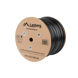 Lanberg Bobina Cable de Red Exterior Cat.6 FTP RJ45 305m Negro Cobre Puro AWG23 250Mhz Precio: 206.58999977. SKU: S5612422