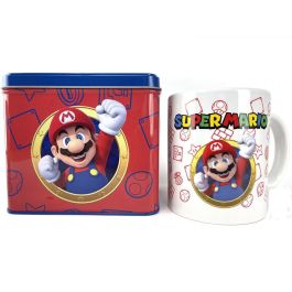 Nintendo Super Mario Bros Hucha Metálica y Taza Cerámica
