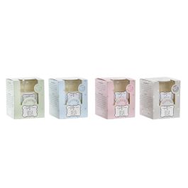 DKD Home Decor Vela Perfumada de Cera y Cristal 8x8x9 cm 30h Colores Surtidos (12 Unidades)