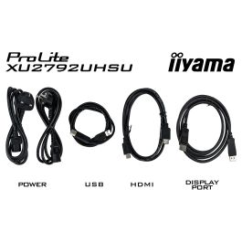 Iiyama Monitor ProLite XU2792UHSU-B6 27" IPS 4K UHD LED Negro 3840 x 2160 Pixeles 4 ms USB 3.2 Gen 1 15W Power Delivery