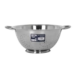 Quttin Colador de Acero Inoxidable con 2 Asas, Diámetro de 28.5 cm, Ideal para Escurrir Alimentos y Pasta en Cocina (12 Unidades)