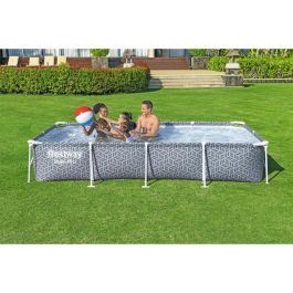 BESTWAY Kit Piscina Tubular elevada - Steel Pro - 366 x 201 x 66 cm - Rectangular (Incluye Depuradora de Cartucho) BESTWAY Kit Piscina Tubular elevada - Steel Pro - 366 x 201 x 66 cm - Rectangular (Incluye Depuradora de Cartucho)