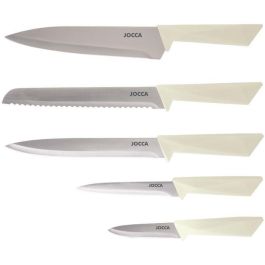 Jocca JOC8435253586605 Juego de 5 Cuchillos con Taco de Polipropileno Beige Jocca JOC8435253586605 Juego de 5 Cuchillos con Taco de Polipropileno Beige