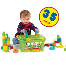 Molto 12470 Cubeta de Bloques de Construcción 35 Piezas de Plástico para Niños +1 Año