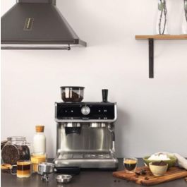 Cecotec 01589 Cafetera Eléctrica Semi-automática Power Espresso 20 Barista Cream con Molinillo Integrado 2.5L 20 Bares