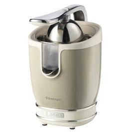 Ariete 413/03 Exprimidor Vintage Beige - Estilo Retro, Metal y Cromo, 2 Conos, Mango a Presión