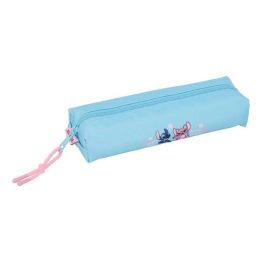 Bolso Escolar Portatodo Safta Rectangular Con Goma Elastica 22 cm Stitch Happy 40x220x70 mm