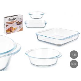 Set 2 Bandejas Borosilicato 800 1800Ml Vivalto 25X6CM (6 Unidades) Precio: 41.50000041. SKU: B1GW22TXL5