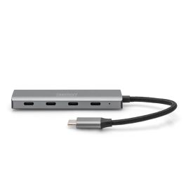 Digitus Hub USB-C 4 Puertos USB 3.1 Type-C Plata 5000 Mbit/s Aluminio