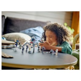 Lego 75372 Star Wars Paquete de Batalla de Soldados Clon y Droides de Batalla con Moto Speeder y Minifigura