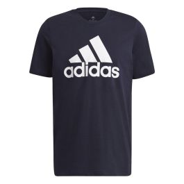 Camiseta de Manga Corta Hombre Essentials Big Logo Adidas Legend Ink Azul