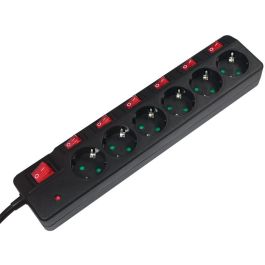 LogiLink Regleta LPS233 6 enchufes, 1.5m, Negro Precio: 37.79000005. SKU: B1CNLR57KF