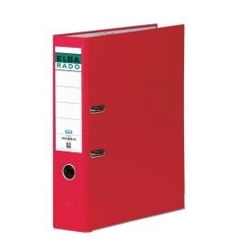 Elba Archivador de palanca forrado cartón Folio rojo lomo 80 mm, 2 anillas 75mm, compresor metálico y Rado Precio: 7.79000057. SKU: B1AEERAFNG