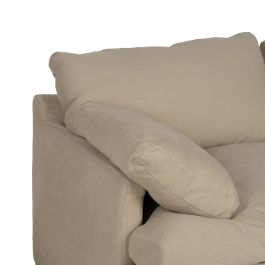 Sofá 2 Plazas Beige Tejido-Madera 180 X 100 X 83 cm