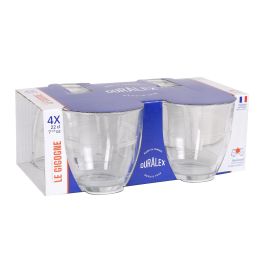 Duralex Set 4 Vasos Transparentes 220 cc Colección Gigogne