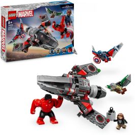 LEGO 76292 Marvel Capitán América vs Hulk Rojo Avión de Combate para Construir