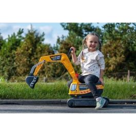 FALK Excavadora de Juguete Power Shift Articulada con Cabina Giratoria 360°, Chasis 8 Ruedas, Color Amarillo para Niños 2+ Años