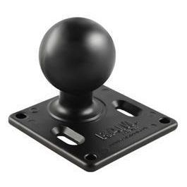 RAM Mounts Placa VESA de 75x75mm con Bola de Goma de 2.25" - Soporte Cuadrado de 3.625" para Dispositivos