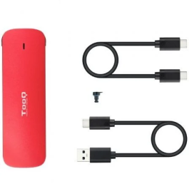 TOOQ TQE-2201R Caja Externa SSD M.2 NVMe USB 3.1 Gen2 Rojo Aluminio