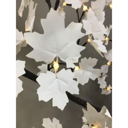 DKD Home Decor Arbol de Navidad White Forest Fantasia con 576 Luces LED Blanco Marrón Oscuro de Metal para Exterior 200 cm