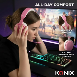 Konix Auriculares Gaming Nexus KON3328170307116 - Con Cable para Nintendo Switch 2, PS5, Xbox Series X/S - Controladores 40 mm y Micrófono (1.5 m)