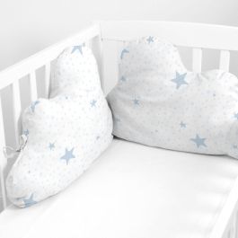 Protector de Cuna HappyFriday Basic Kids Little star Azul 60 x 40 cm