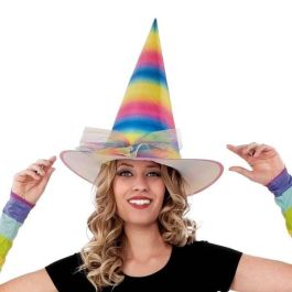 My Other Me Sombrero de bruja Rainbow 58 cm de Poliéster para Niños +3 Años