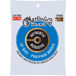 Juego Bajo Acústico Authentic Sp Bass 92/8 Phosphor Bronze Light 45-100