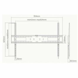 Soporte TV Fijo Ewent 60" 100" 75 Kg