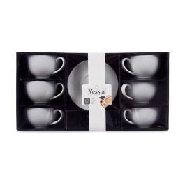 Set 6 Tazas Cafe Porcelana Blanca Con Plato 200Ml Vessia 21X11CM (6 Unidades) Set 6 Tazas Cafe Porcelana Blanca Con Plato 200Ml Vessia 21X11CM (6 Unidades)